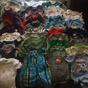 One Pieces - Large Baby boy Bundle 0-3 One Pieces - Large Baby boy Bundle 0-3
